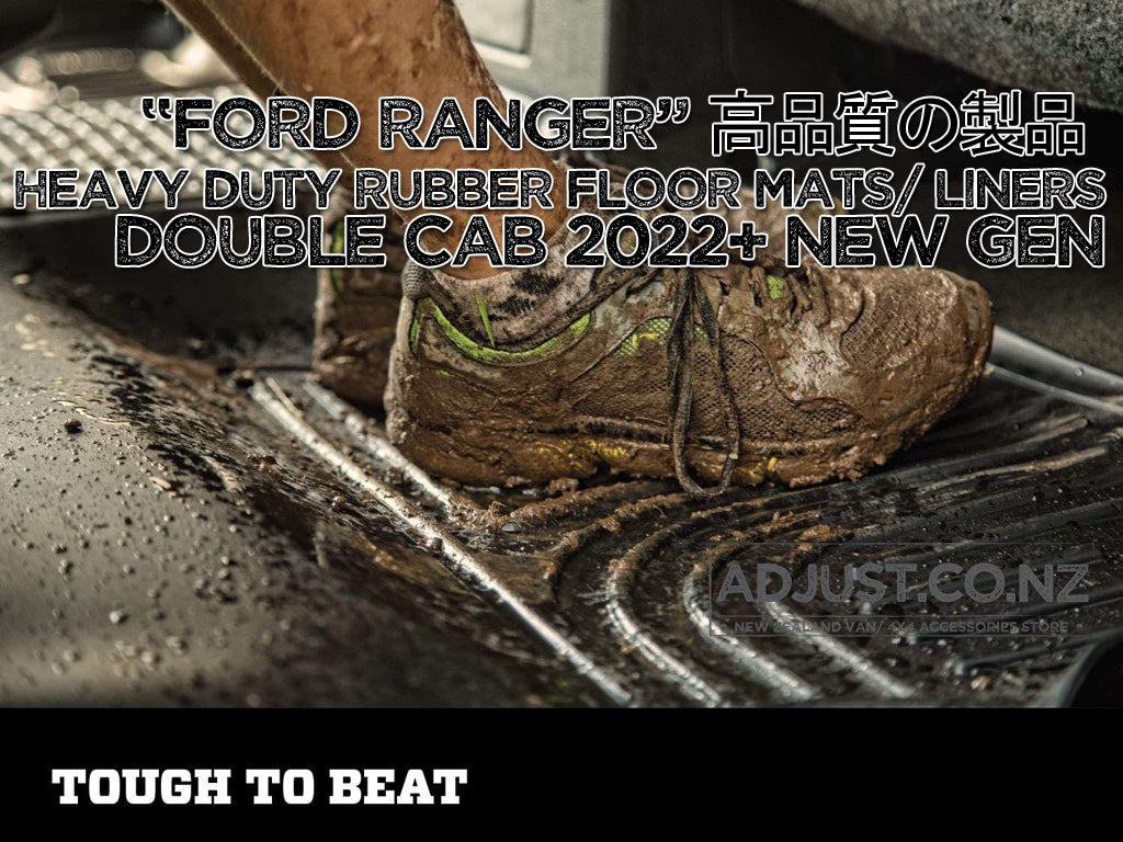 2022+ Heavy Duty "Deep Dish" Rubber Floor Mats/ Liners For Ford Ranger