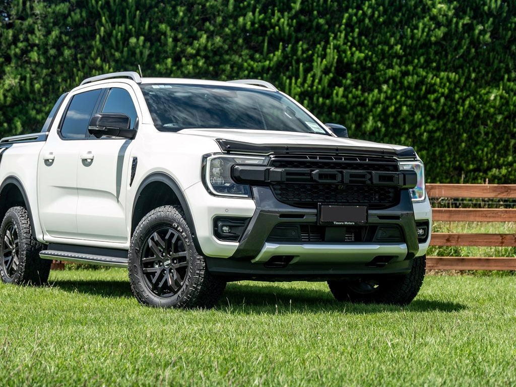 Aftermarket FORD RANGER NEXT GEN RAPTOR STYLE GRILL with 3x WHITE LED 2022+