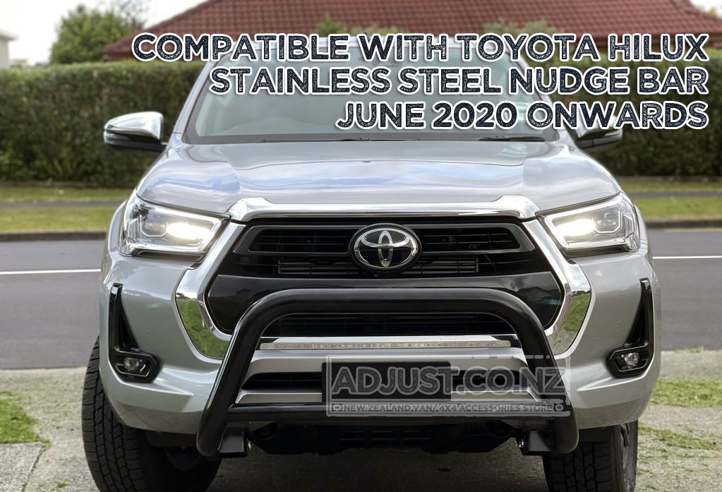 Black Nudge Bar Suitable For Toyota Hilux facelift June 2020+