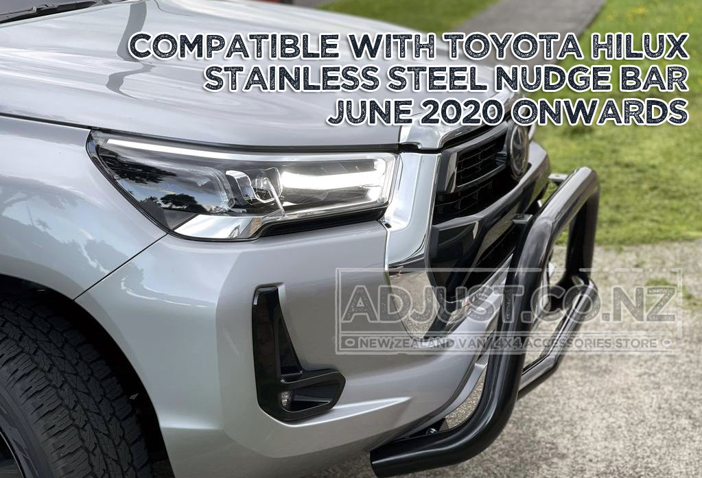 Black Nudge Bar Suitable For Toyota Hilux facelift June 2020+