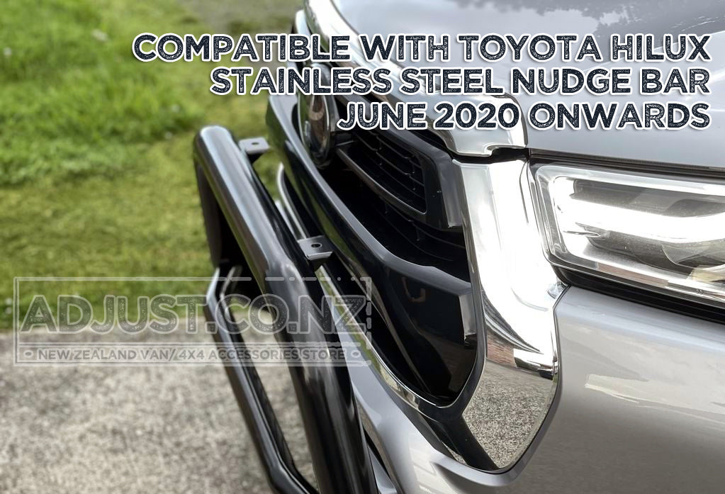 Black Nudge Bar Suitable For Toyota Hilux facelift June 2020+