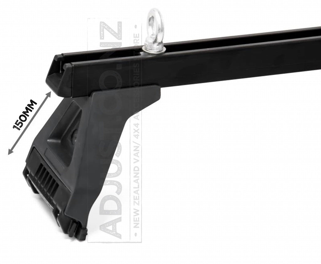 Compatible with Toyota Hiace 2 x Roof Rack 150mm 'BLACK'