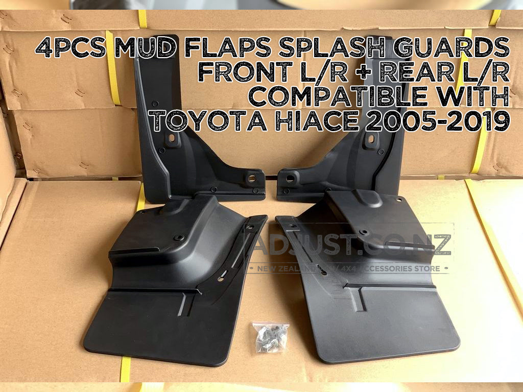 4x Guard Mud Flaps Compatible with Toyota Hiace 2005-2019