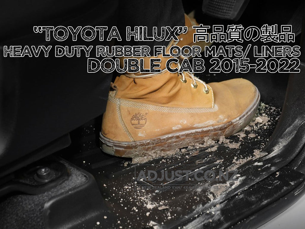 NEW Heavy Duty "Deep Dish" Rubber Floor Mats/ Liners For Toyota Hilux 2015-2022