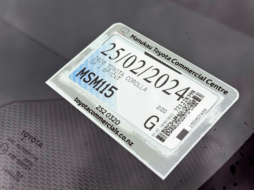 2020 Toyota Corolla Silver NZ New 2.0P Petrol Hybrid