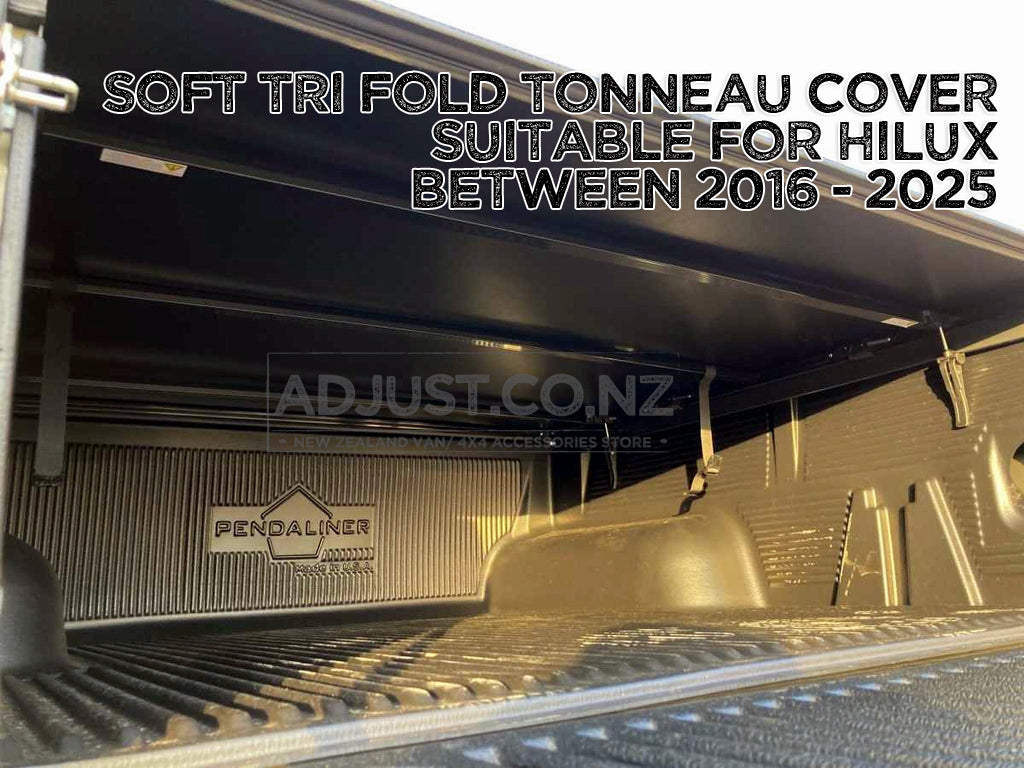 Soft Tri-Fold Tonneau Cover suitable for Toyota Hilux 2016-2025