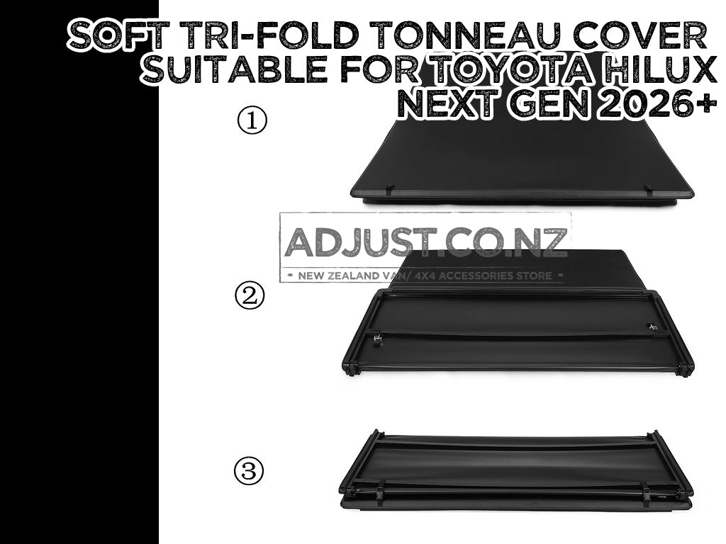 Soft Tri-Fold Tonneau Cover suitable for Next Gen Toyota Hilux 2026+