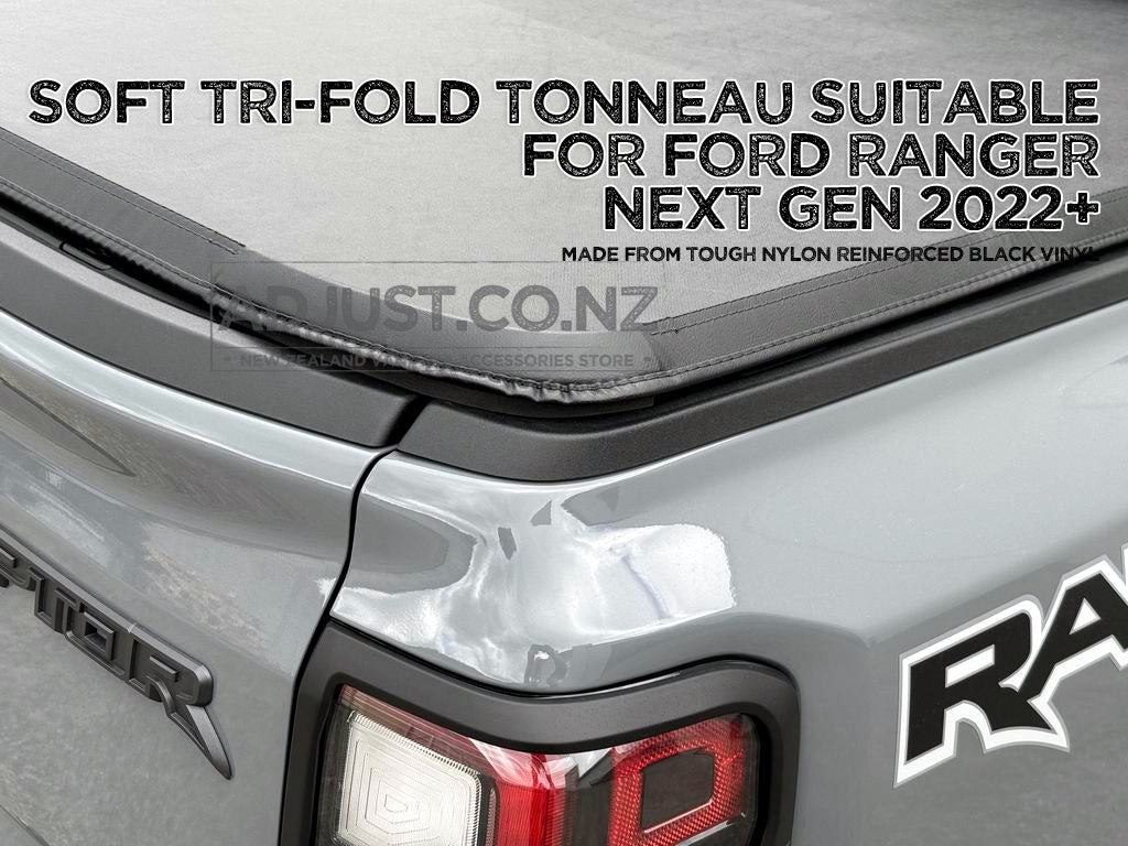 Soft Tri-Fold Tonneau Cover suitable for All Next Gen Ford Ranger 2022+