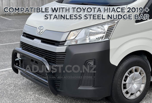 Black Nudge Bar Suitable For Toyota 300 Series Hiace 2019-2024