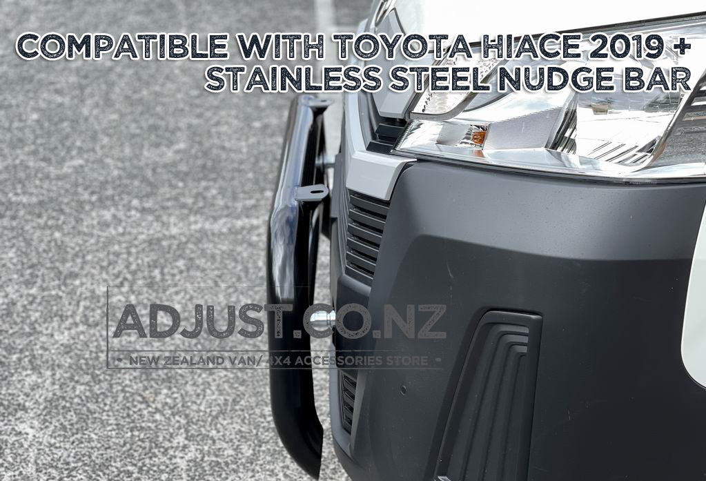 Black Nudge Bar Suitable For Toyota 300 Series Hiace 2019-2024