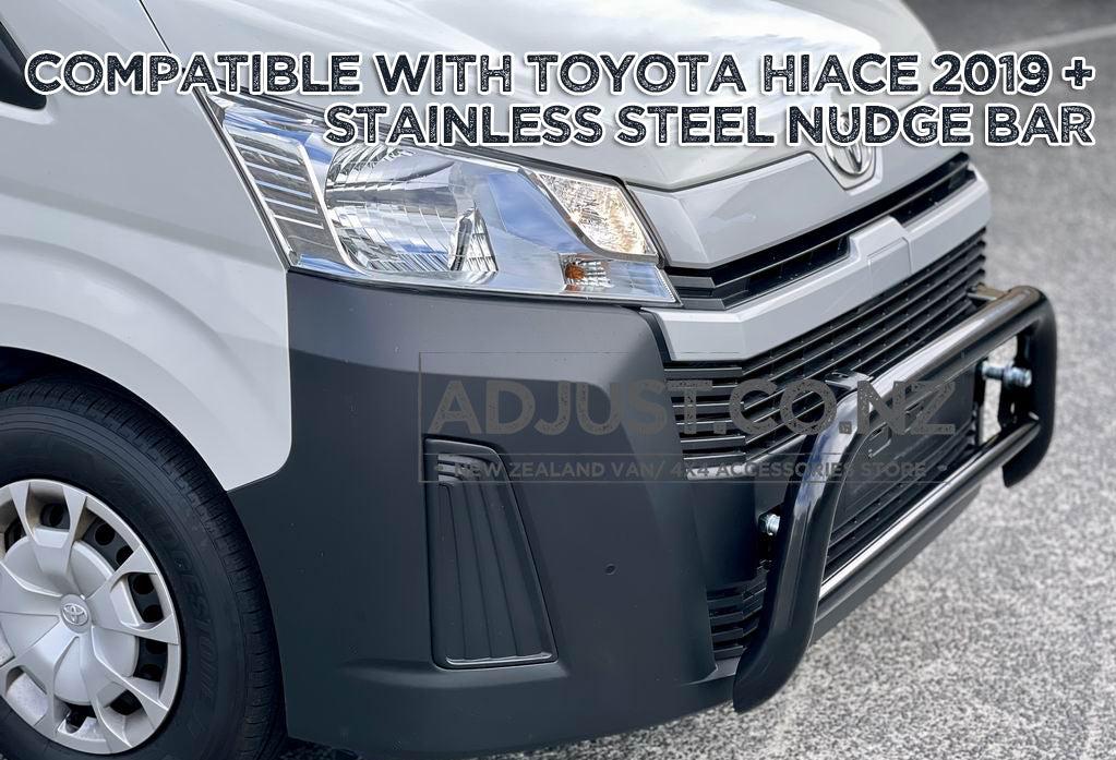 Black Nudge Bar Suitable For Toyota 300 Series Hiace 2019-2024