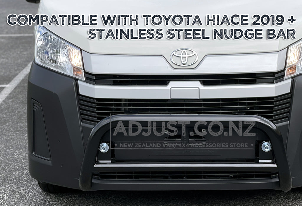 Black Nudge Bar Suitable For Toyota 300 Series Hiace 2019-2024