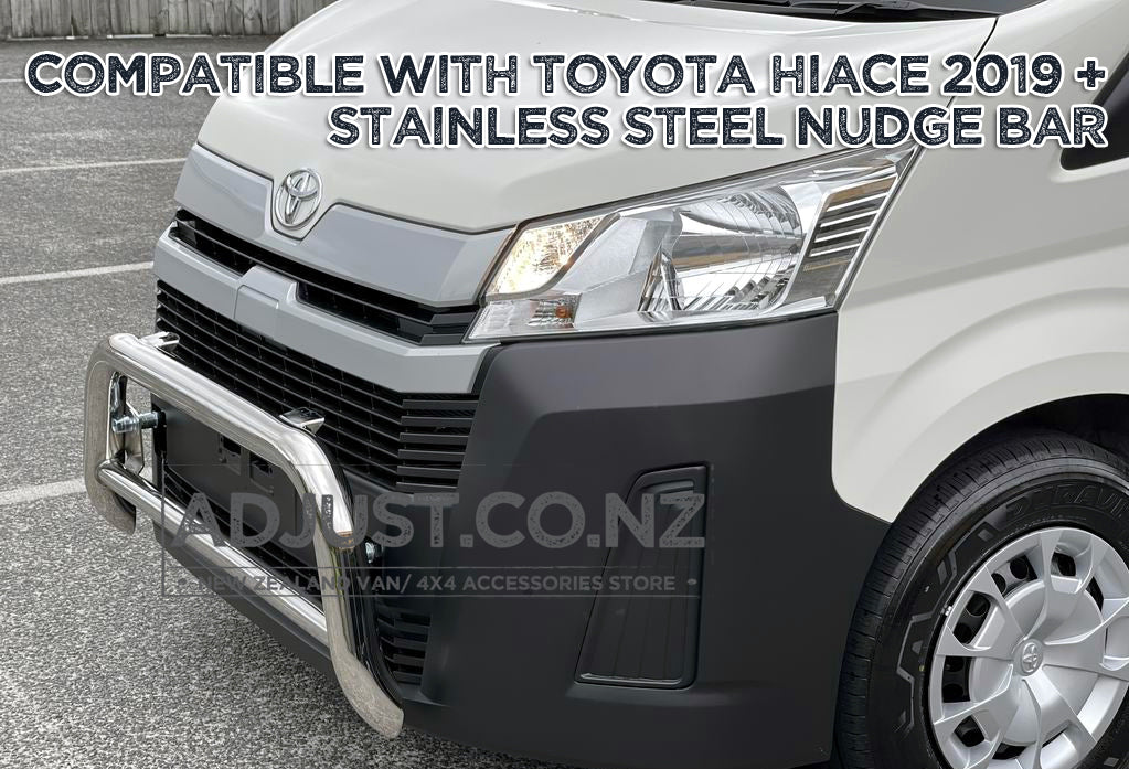 Silver Nudge Bar Suitable For Toyota 300 Series Hiace 2019-2024