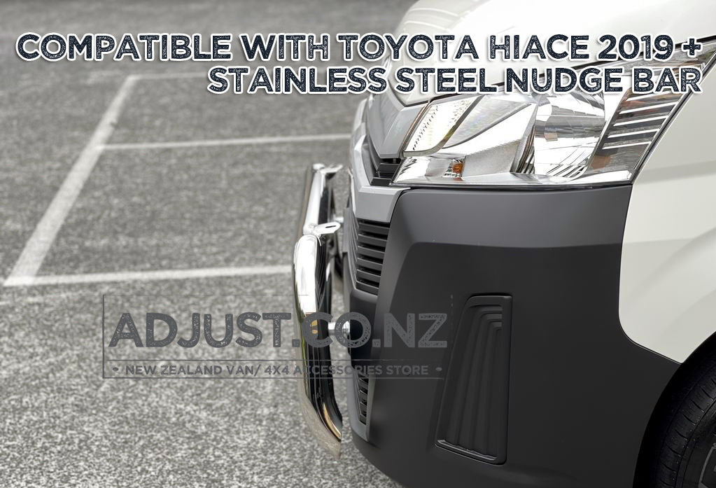 Silver Nudge Bar Suitable For Toyota 300 Series Hiace 2019-2024