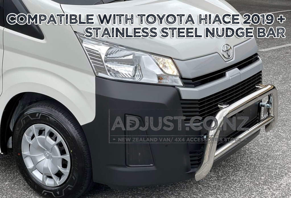 Silver Nudge Bar Suitable For Toyota 300 Series Hiace 2019-2024