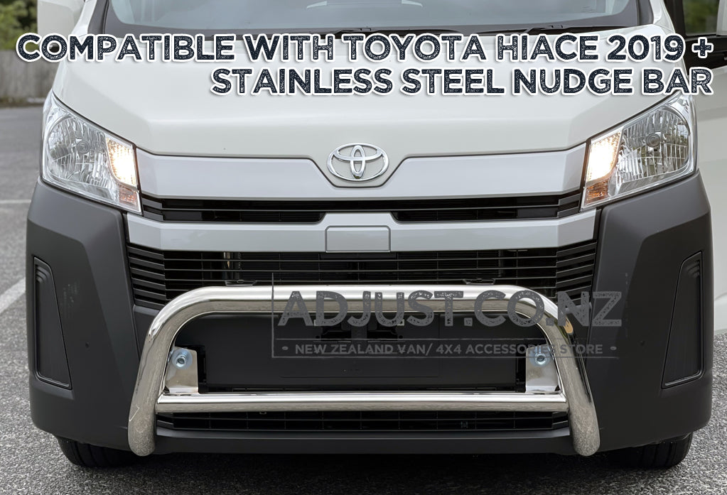 Silver Nudge Bar Suitable For Toyota 300 Series Hiace 2019-2024