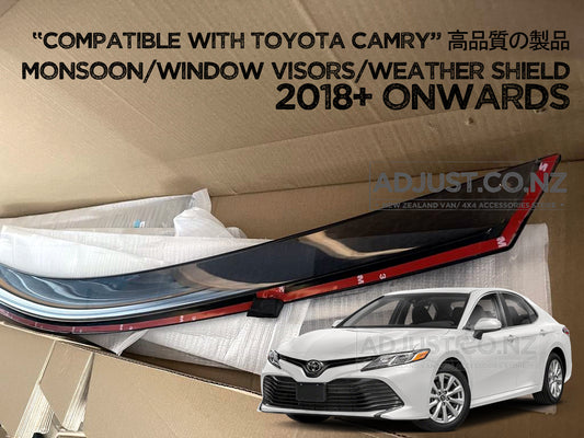 Monsoon / Window Visors / Weather shield smoke type Toyota Camry 2018-2023