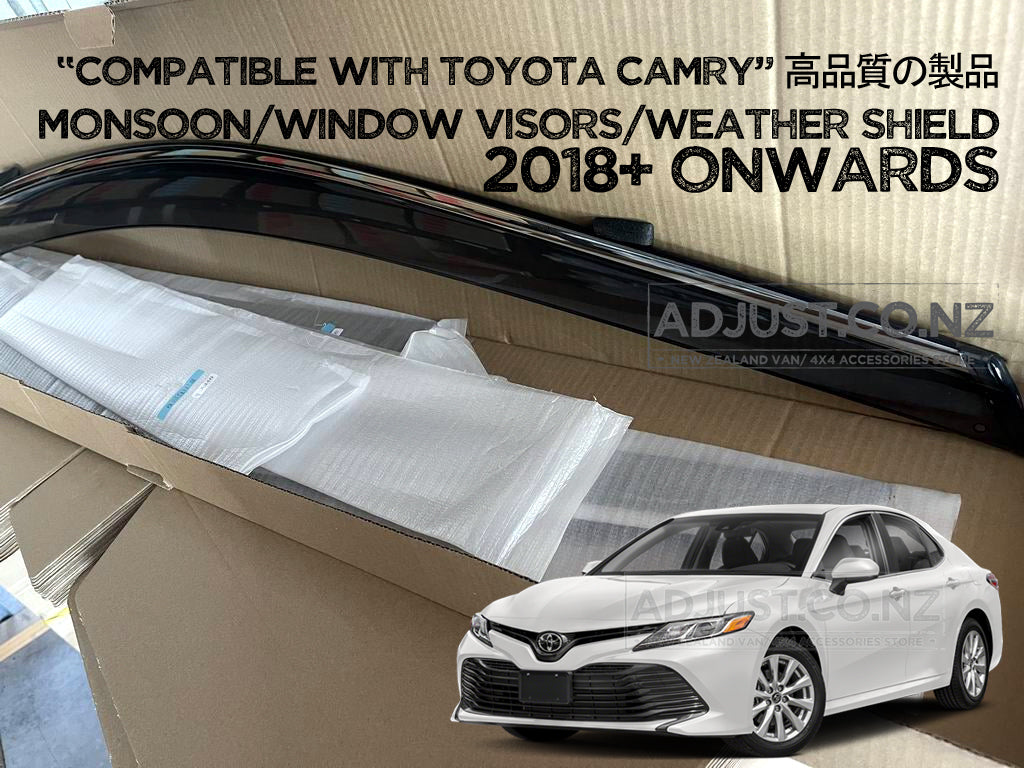 Monsoon / Window Visors / Weather shield smoke type Toyota Camry 2018-2023