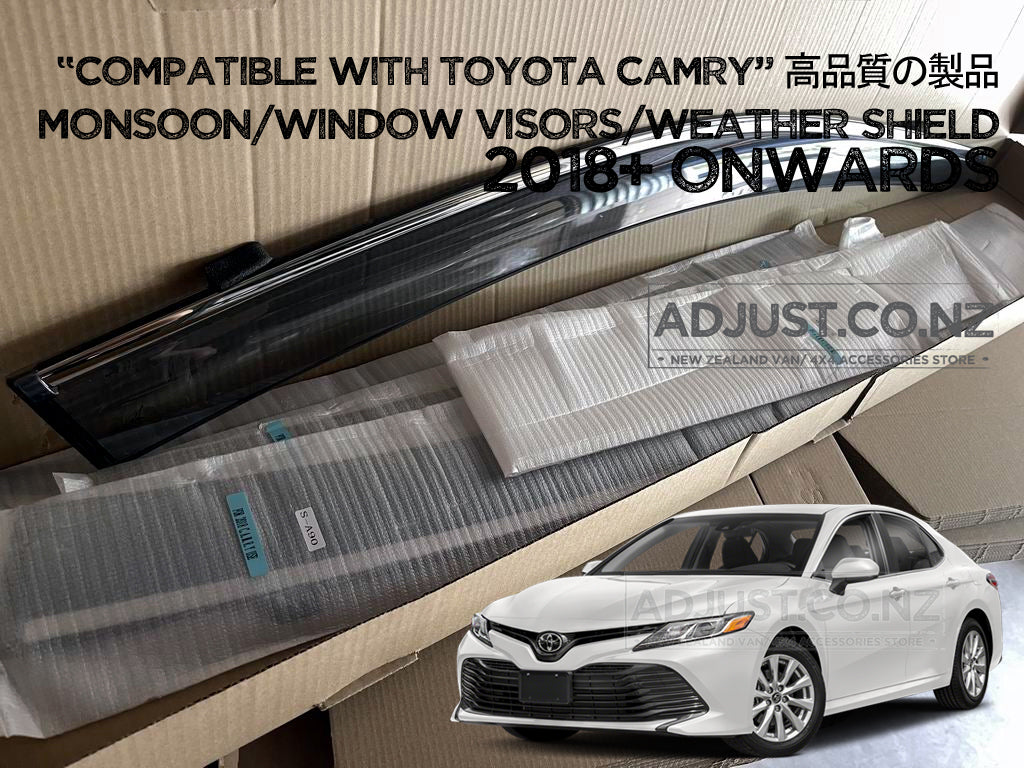 Monsoon / Window Visors / Weather shield smoke type Toyota Camry 2018-2023