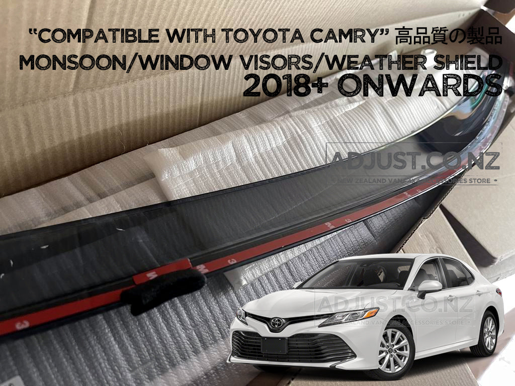 Monsoon / Window Visors / Weather shield smoke type Toyota Camry 2018-2023