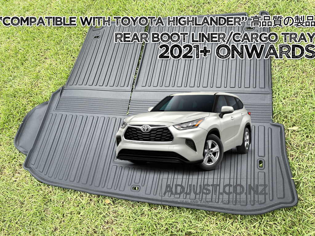 Heavy Duty Cargo Rubber Waterproof Mat Boot Liner Suits Toyota Highlander 2021+