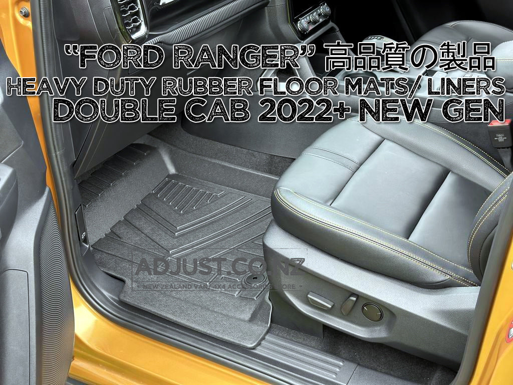 2022+ Heavy Duty "Deep Dish" Rubber Floor Mats/ Liners For Ford Ranger