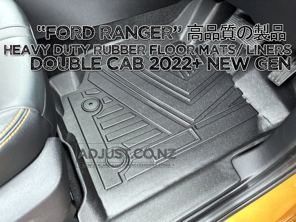 2022+ Heavy Duty "Deep Dish" Rubber Floor Mats/ Liners For Ford Ranger