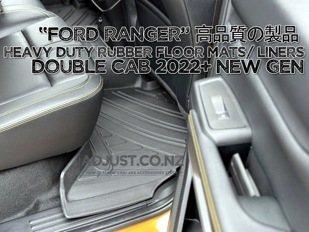 2022+ Heavy Duty "Deep Dish" Rubber Floor Mats/ Liners For Ford Ranger
