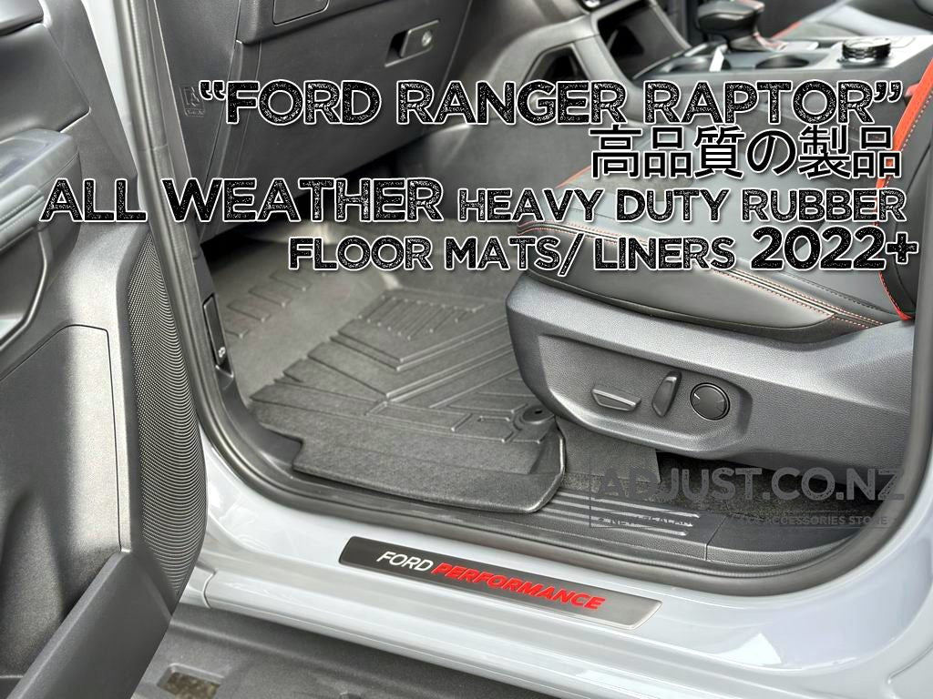 2022+ Heavy Duty "Deep Dish" Rubber Floor Mats/ Liners For Ford Ranger Raptor