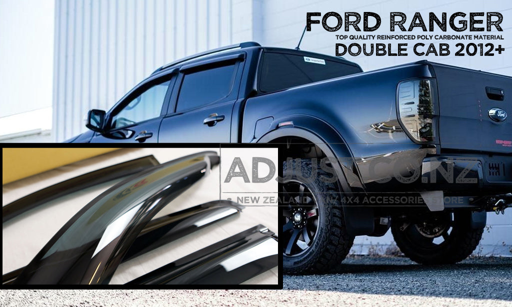 Monsoon / Window Visors / Weather shield smoke slim type Ford Ranger 2012-2021