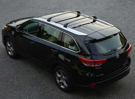 Compatible with 2014-19 Toyota Highlander "Black" Aluminum Roof Rack Cross Bar