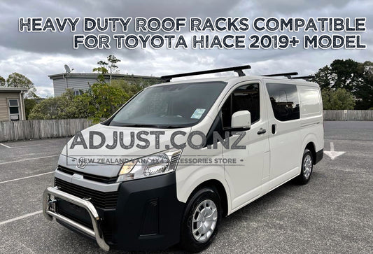 Compatible with 2019+ Toyota Hiace 3 x Roof Rack 'Black'