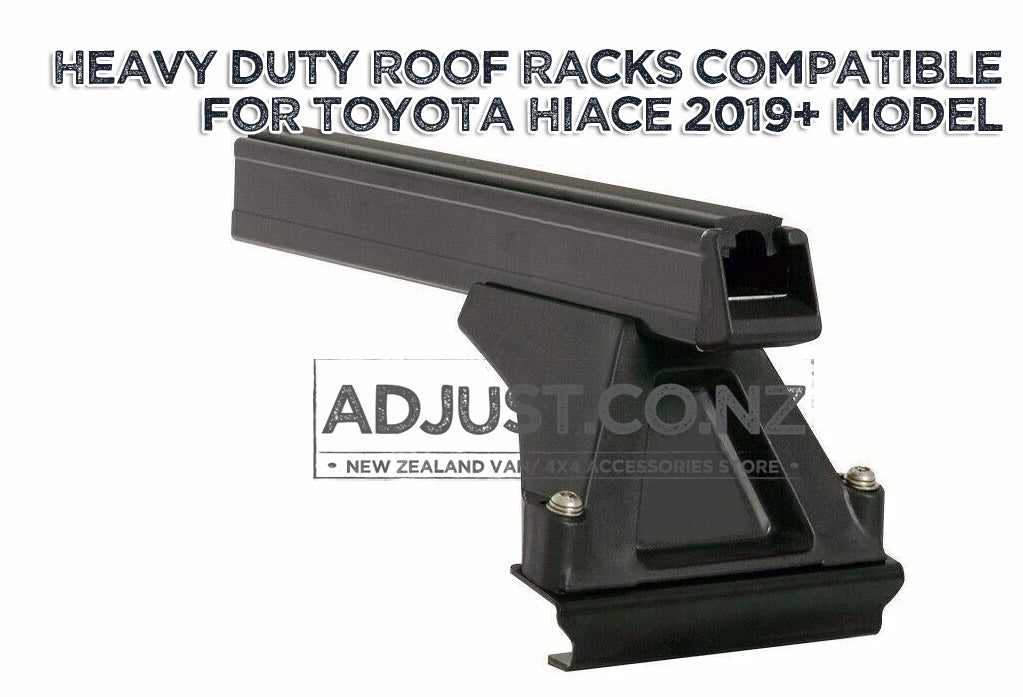 Compatible with 2019+ Toyota Hiace Jumbo Size ZX 3 x Roof Rack 'Black'