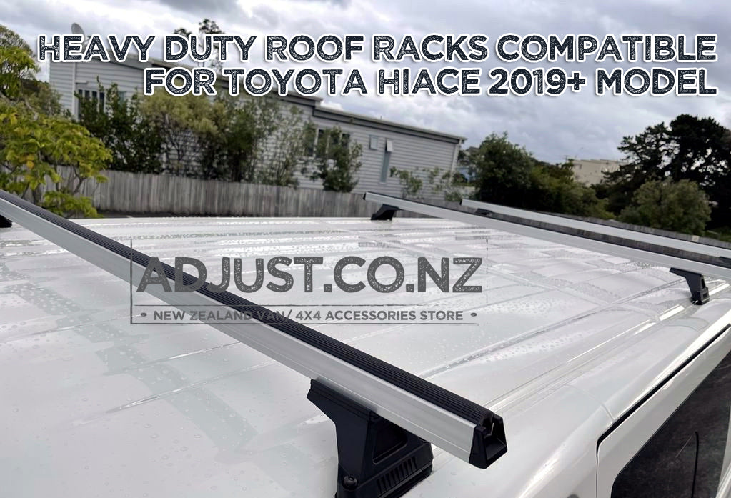Compatible with 2019+ Toyota Hiace 3 x Roof Rack 'Silver'