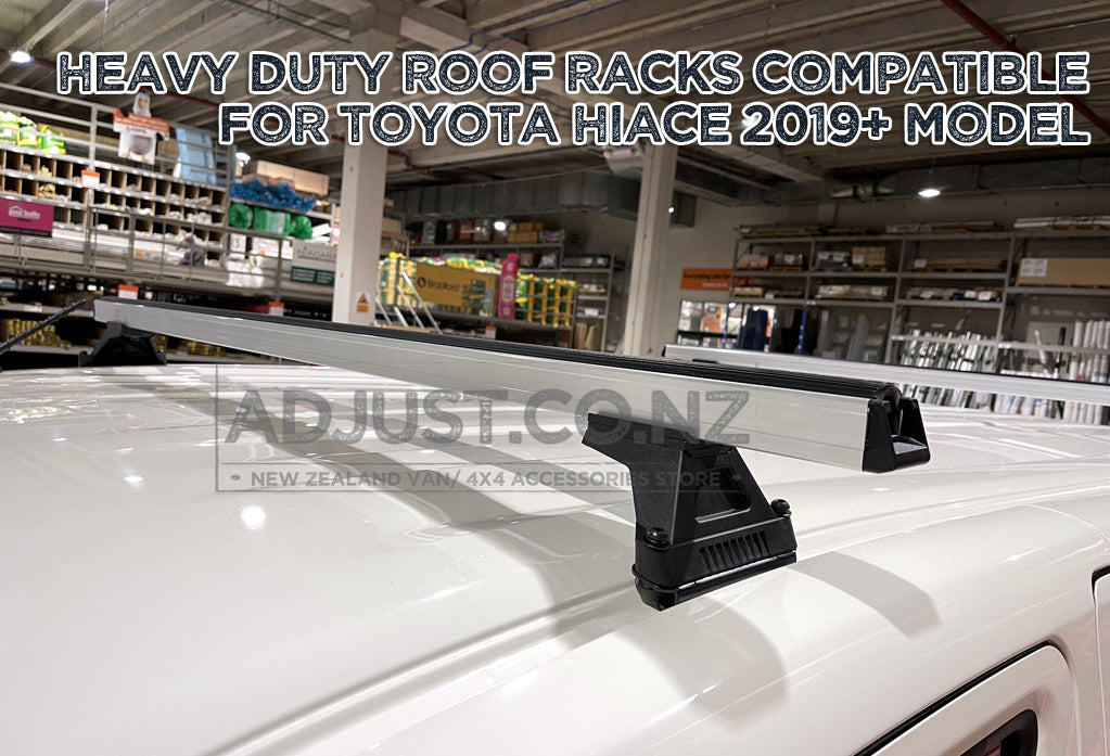 Compatible with 2019+ Toyota Hiace 3 x Roof Rack 'Silver'