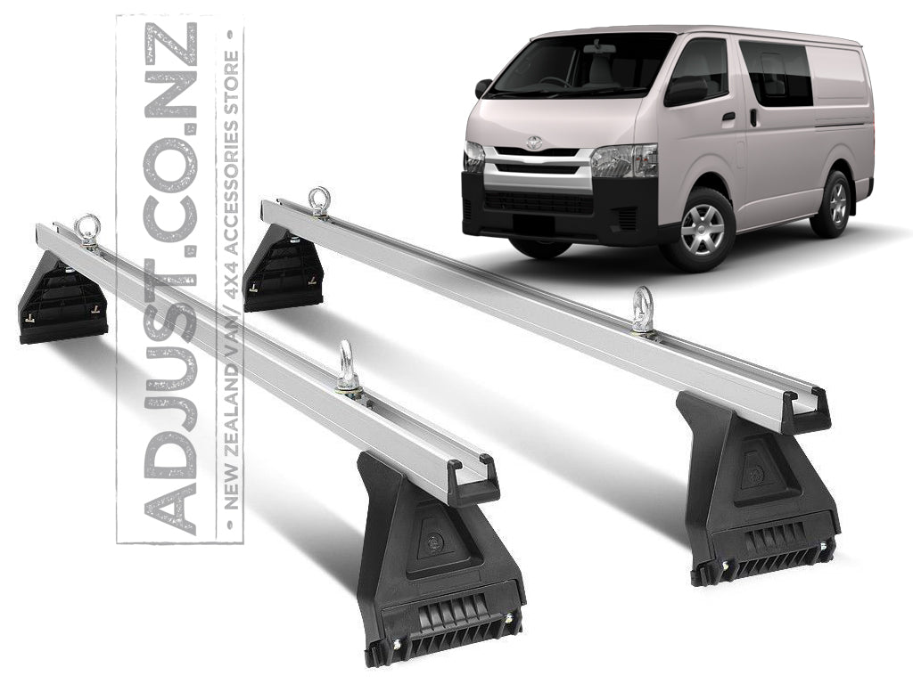 Compatible with Toyota Hiace 2 x Roof Rack 150mm 'Silver'