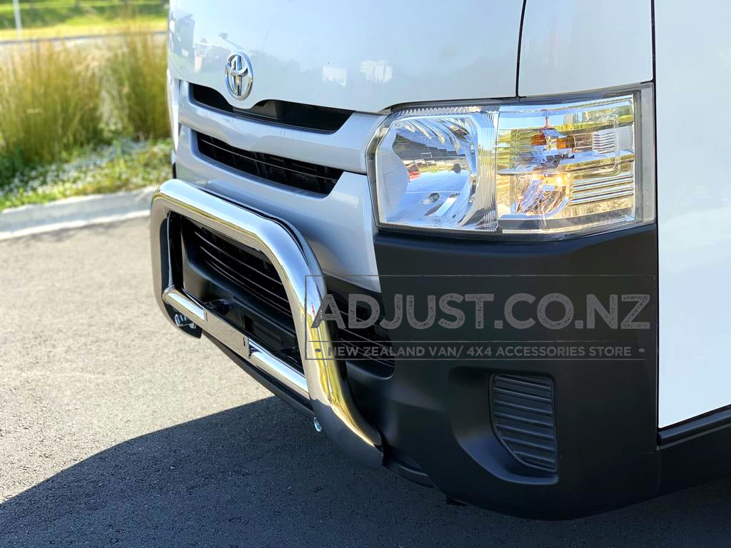 Compatible with Toyota Hiace Stainless Steel Nudge Bar Silver