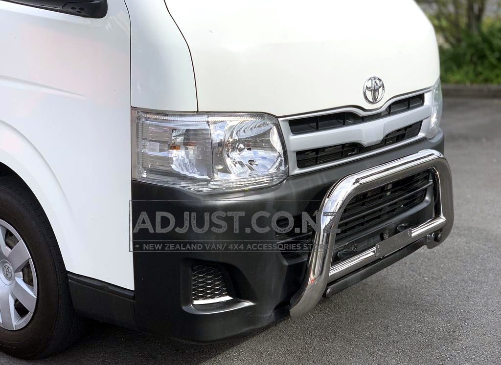Compatible with Toyota Hiace Stainless Steel Nudge Bar Silver