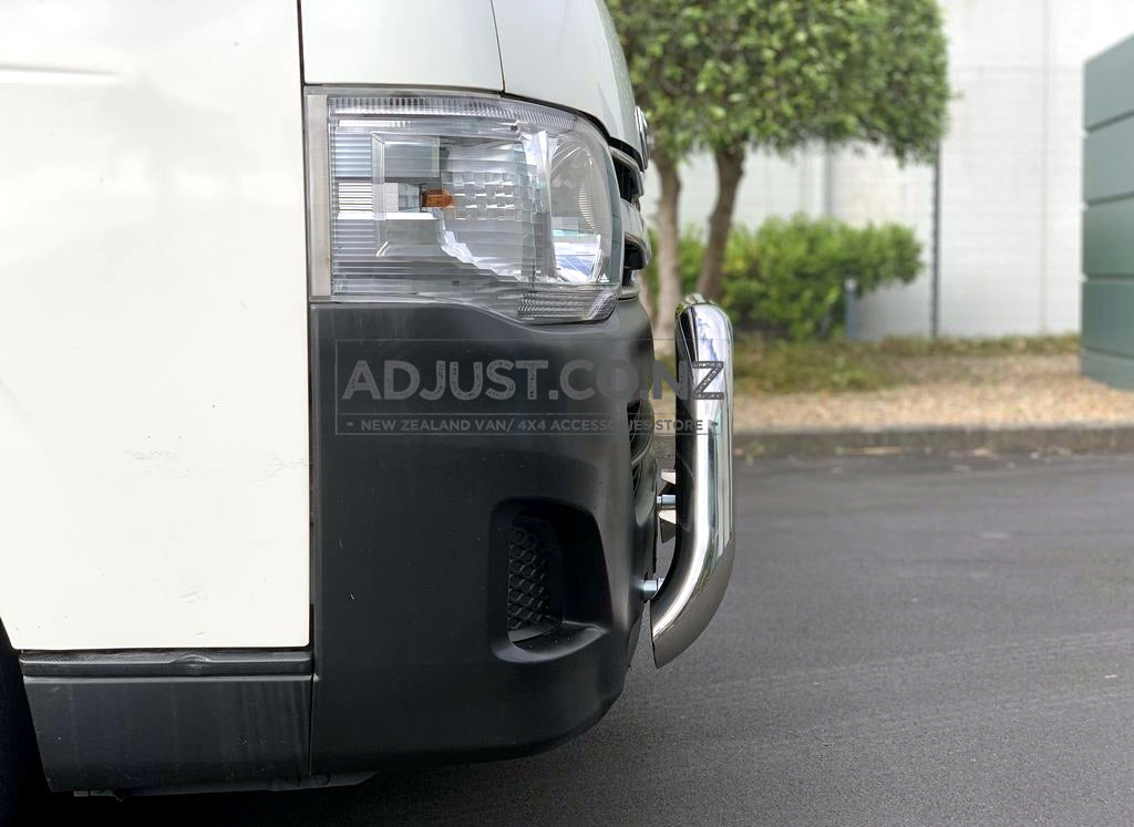 Compatible with Toyota Hiace Stainless Steel Nudge Bar Silver