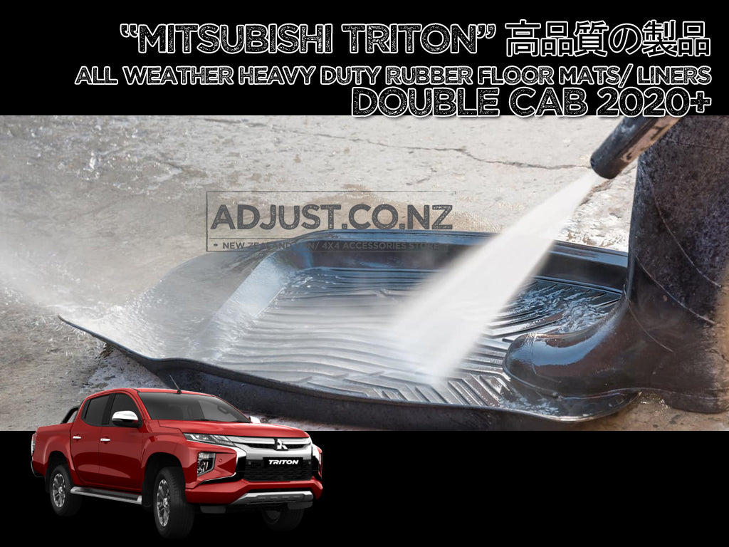 NEW Heavy Duty "Deep Dish" Rubber Floor Mats/ Liners For Mitsubishi Triton 2020+