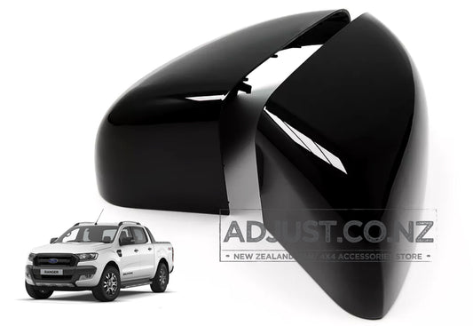 Ford Ranger Rear Side Cover Trim Rear View Mirror Covers 2012-2022 Gloss Black