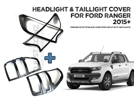 Headlight and Taillight Cover Trims for Ford Ranger 2015-2022