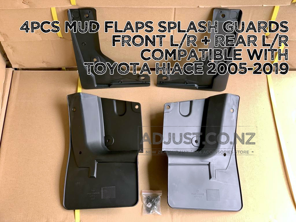 4x Guard Mud Flaps Compatible with Toyota Hiace 2005-2019