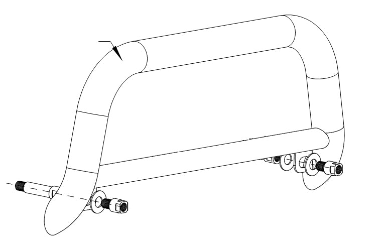 Black Nudge Bar Suitable For Toyota 300 Series Hiace 2019-2024