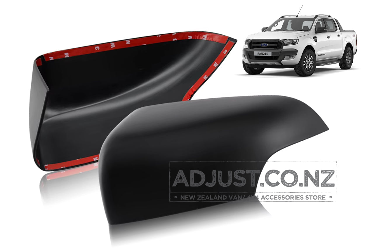 Ford Ranger Rear Side Cover Trim Rear View Mirror Covers 2012-2022 Matt Black