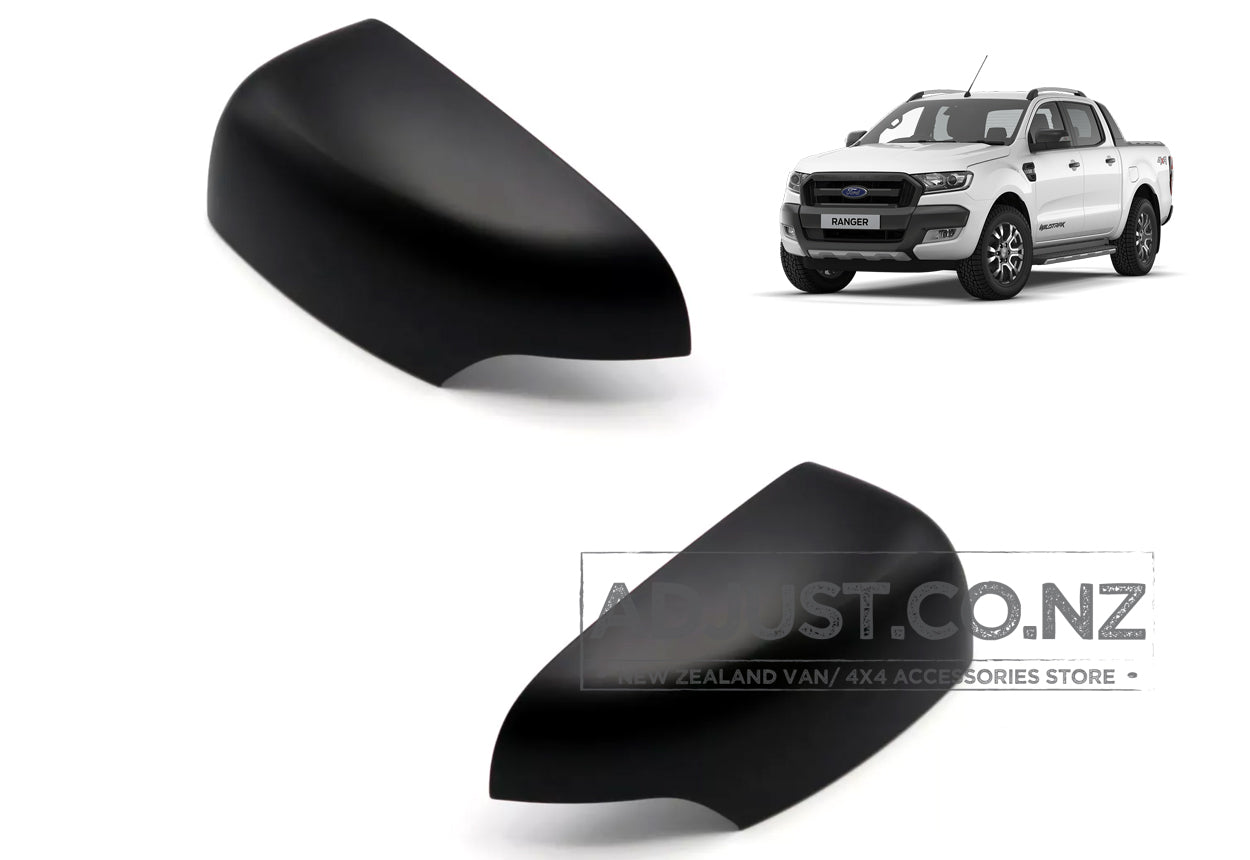 Ford Ranger Rear Side Cover Trim Rear View Mirror Covers 2012-2022 Matt Black