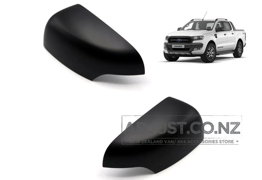 Ford Ranger Rear Side Cover Trim Rear View Mirror Covers 2012-2022 Matt Black