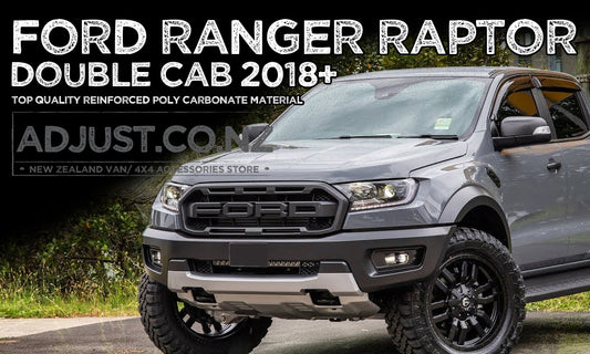 Monsoon / Window Visors / Weather shield smoke slim type Ford Ranger Raptor 2018-2021
