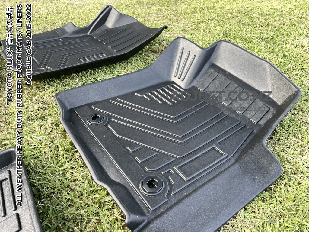 NEW Heavy Duty "Deep Dish" Rubber Floor Mats/ Liners For Toyota Hilux 2015-2022