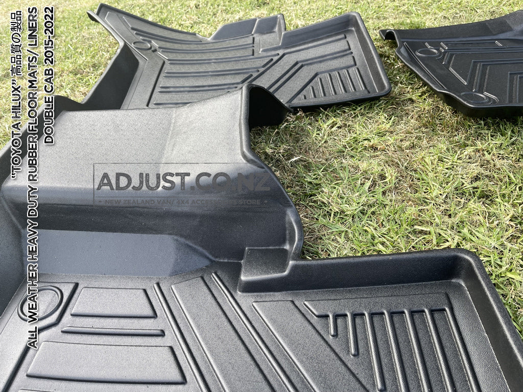 NEW Heavy Duty "Deep Dish" Rubber Floor Mats/ Liners For Toyota Hilux 2015-2022